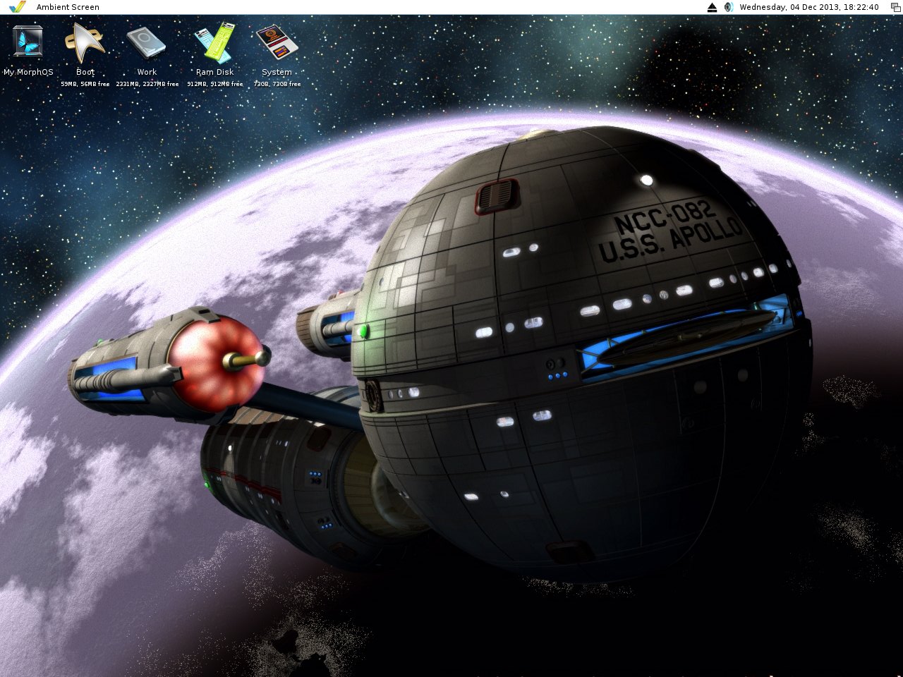 My Trek MorphOS desktop