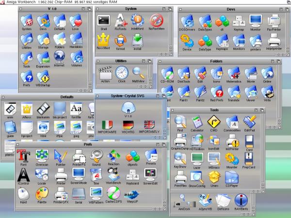 First FREEWARE full PNG icons replacemante package for the Workbench!