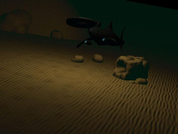 Shark-esque submarine