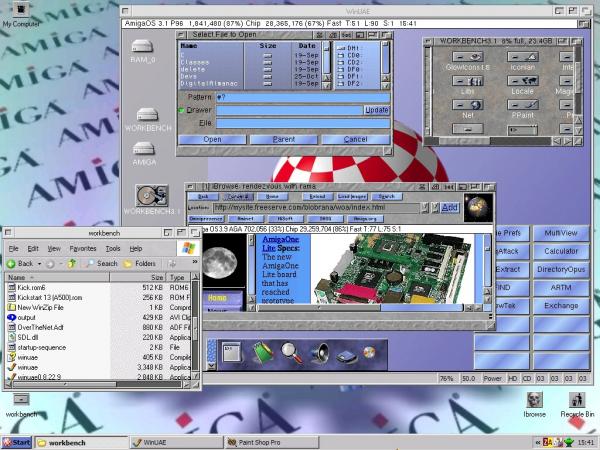 WinUaeOs3.9 running on WinXP Pro