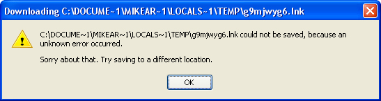 An almost human Windows XP error message