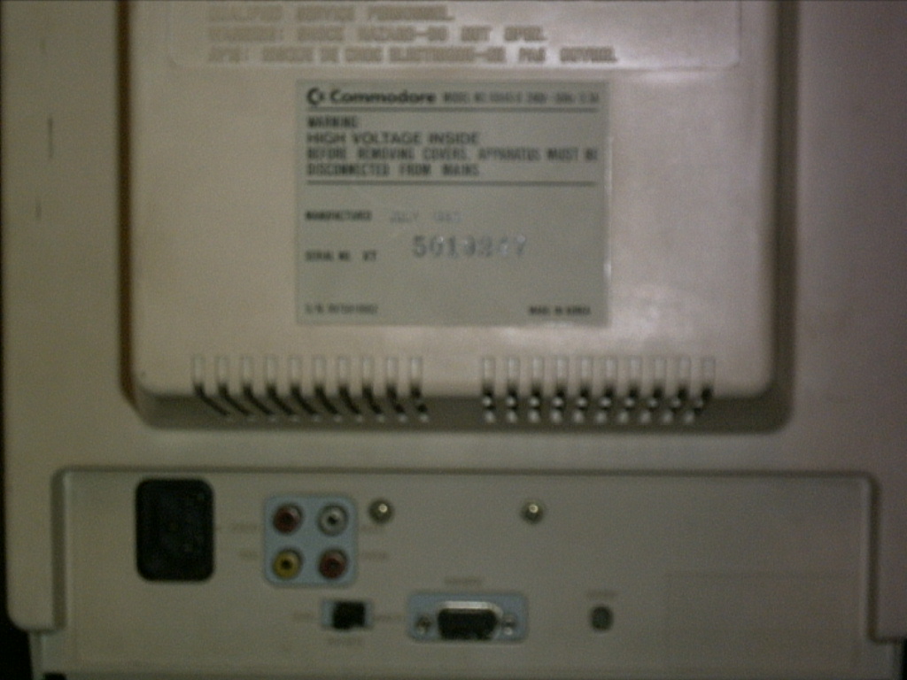 Commodore 1084S-D Monitor Back