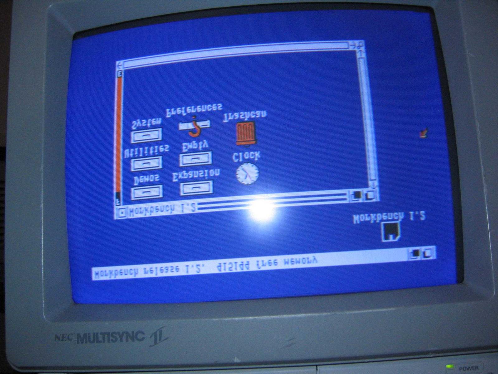 Upside down Monitor screen