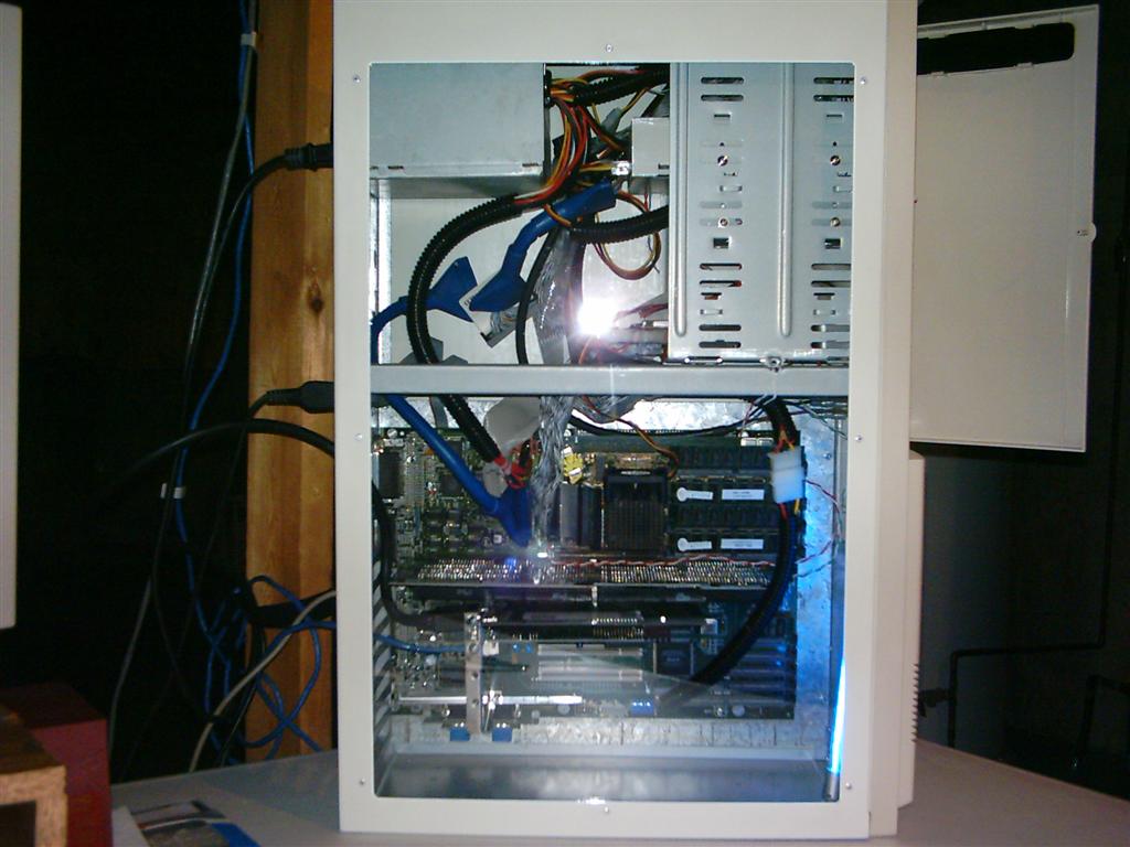 A4000D in Tower case with custom side window #3