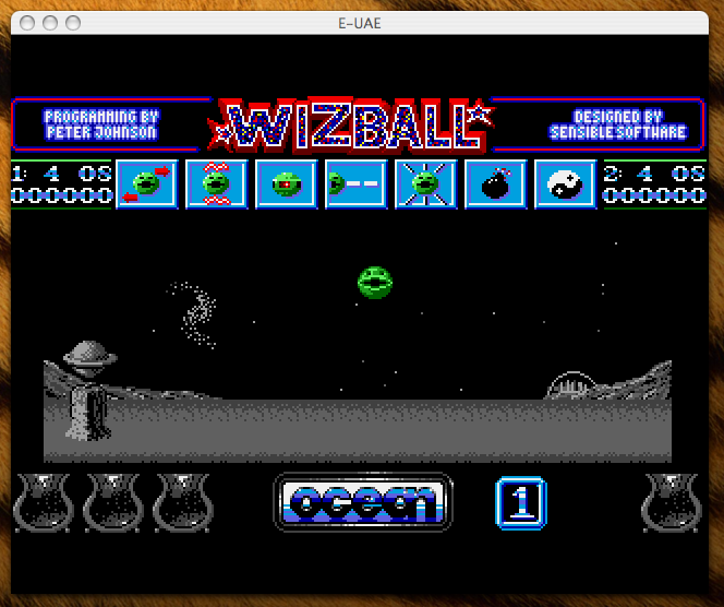 EUAE Mac OSX 10.4.4 running Wizball