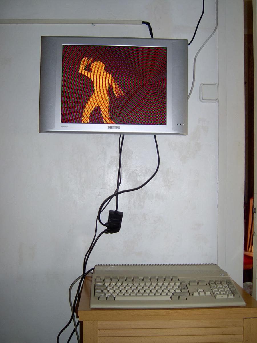 Amiga500 on flat TV