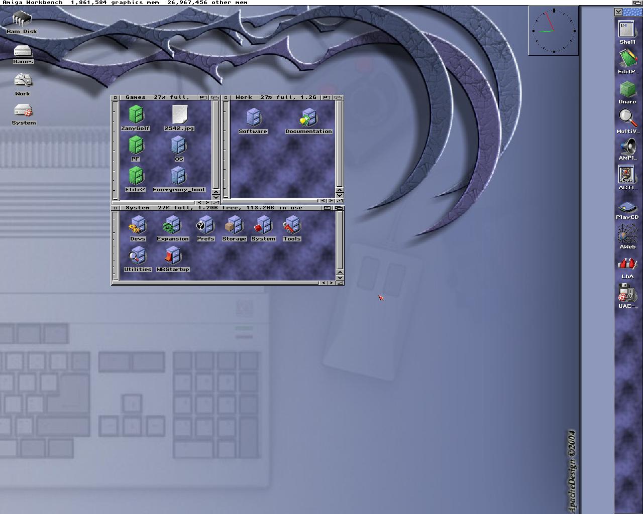 My Emulated Amiga with OS3.9 setup