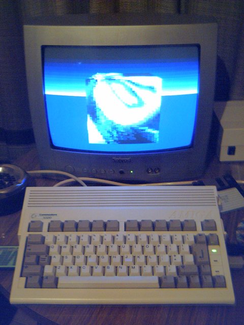 My Amiga 600 running Batman Vuelve demo