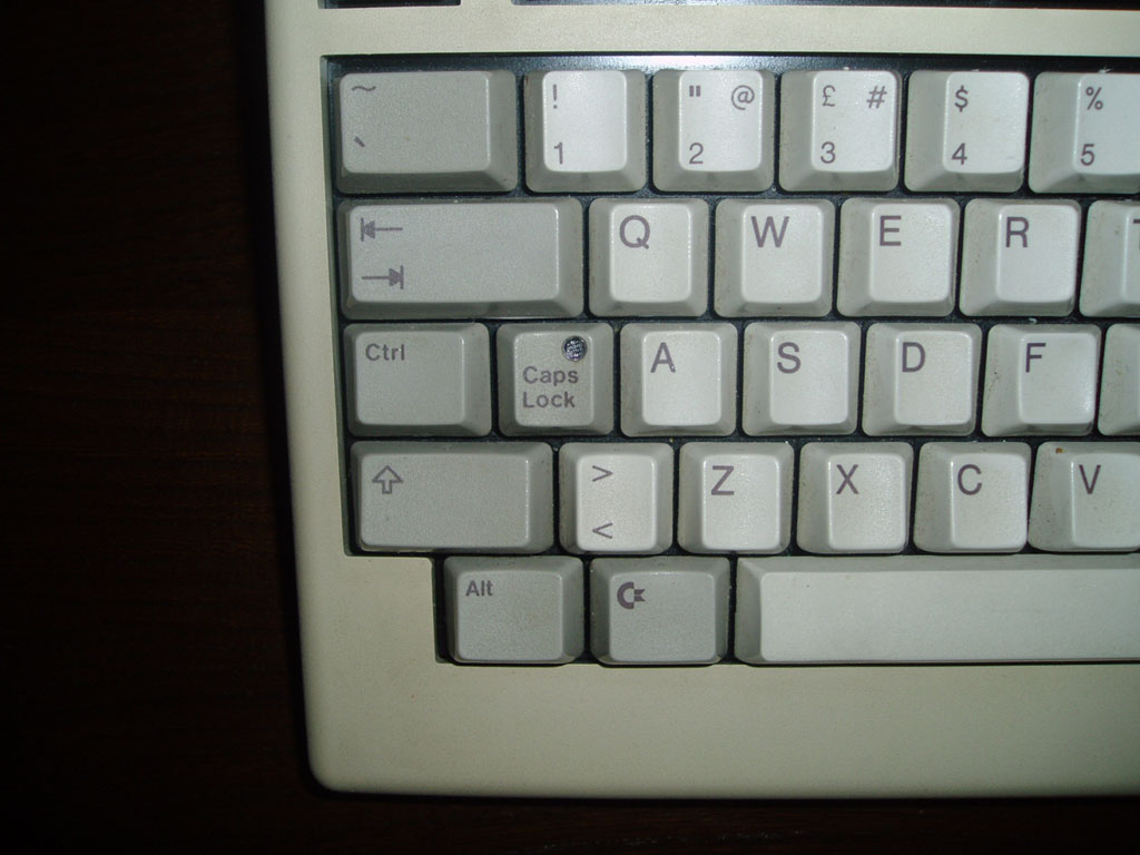 Left Amiga key...but it has a C= on it :D