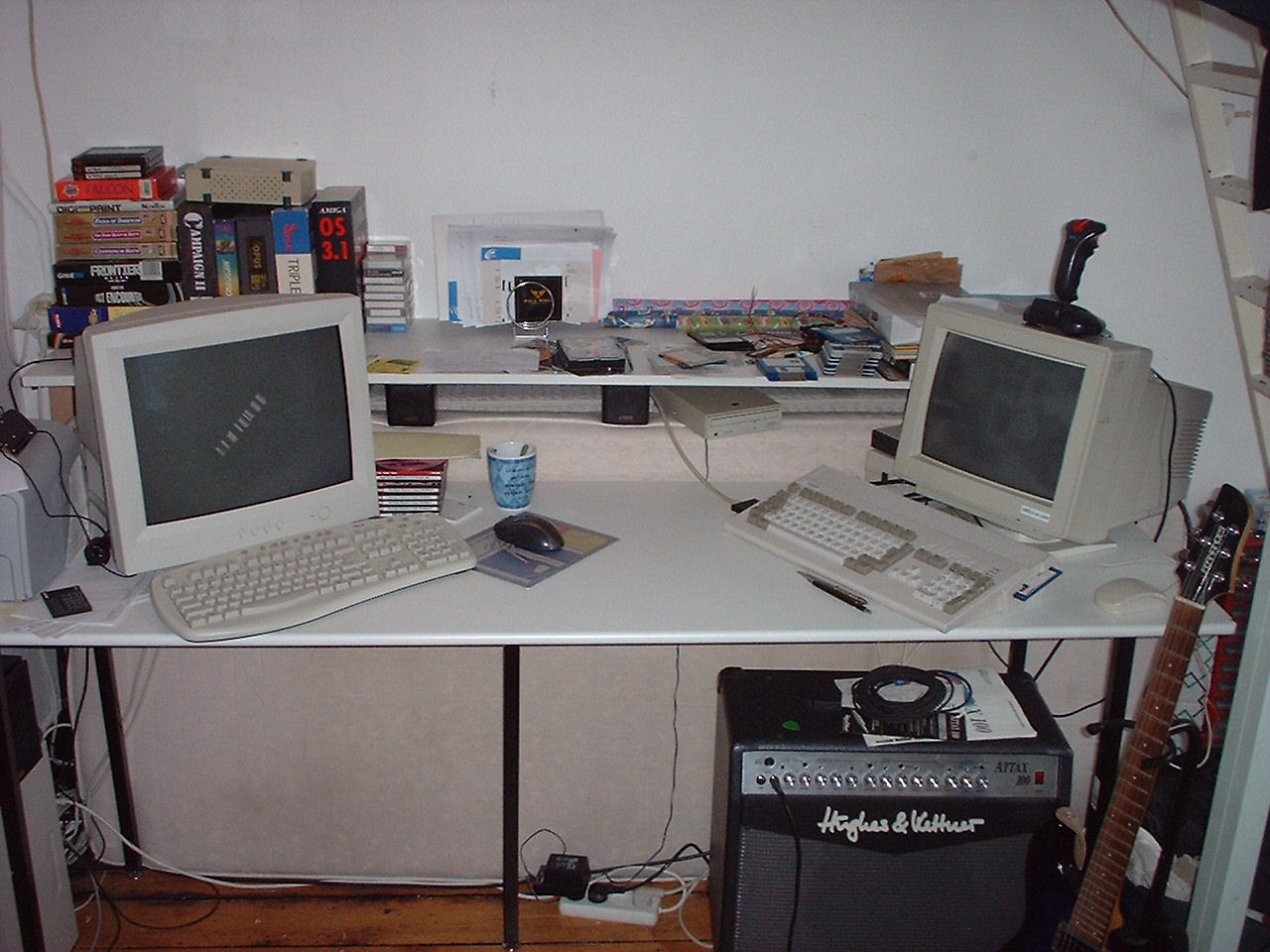 My somewhat small and messy workspace