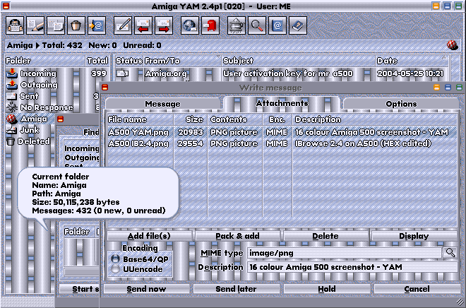 A500 16 colour screenshot - YAM and colourfonts