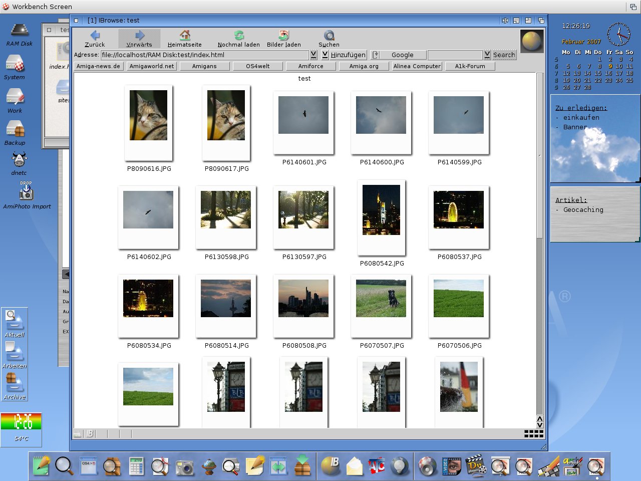AmigaOS4 final with AmiPhoto Webalbum