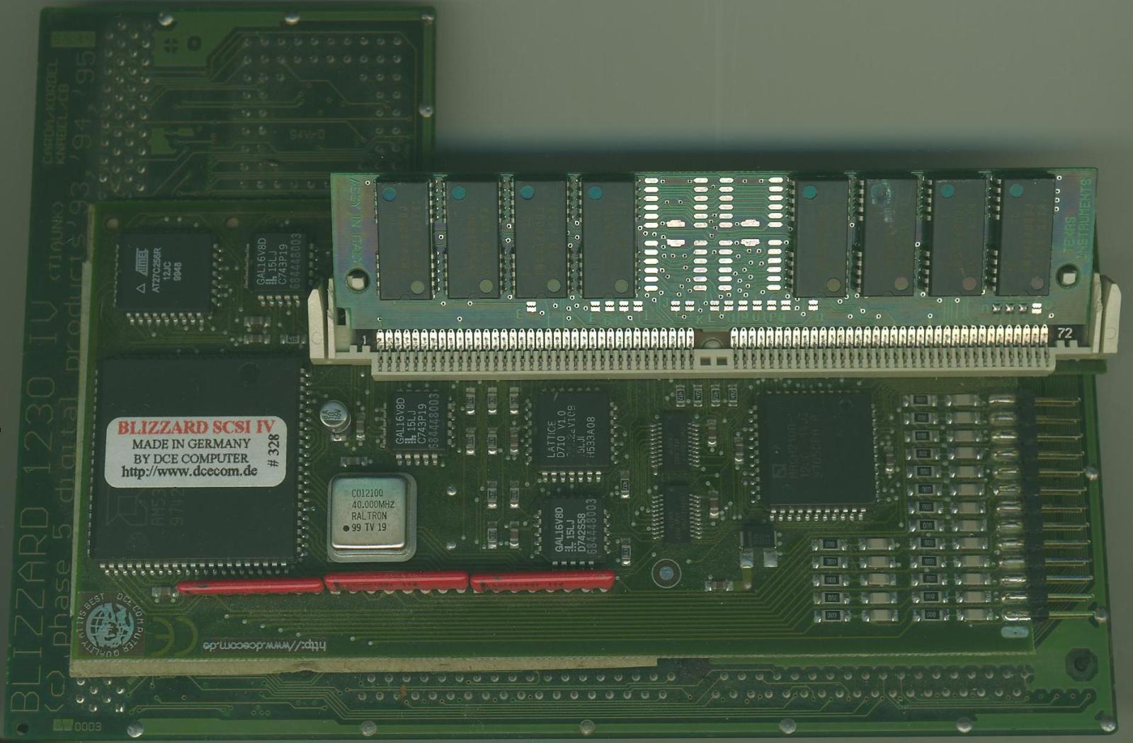 Blizzard 030 + FPU + SCSI IV + RAM's (Side 2)