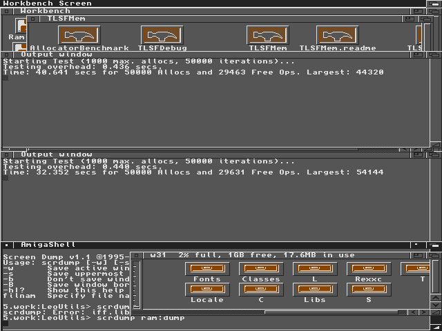 Amiga A4000 TLSFMem Benchmark