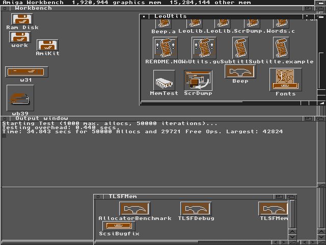 Amiga A4000 TLSFMem Benchmark