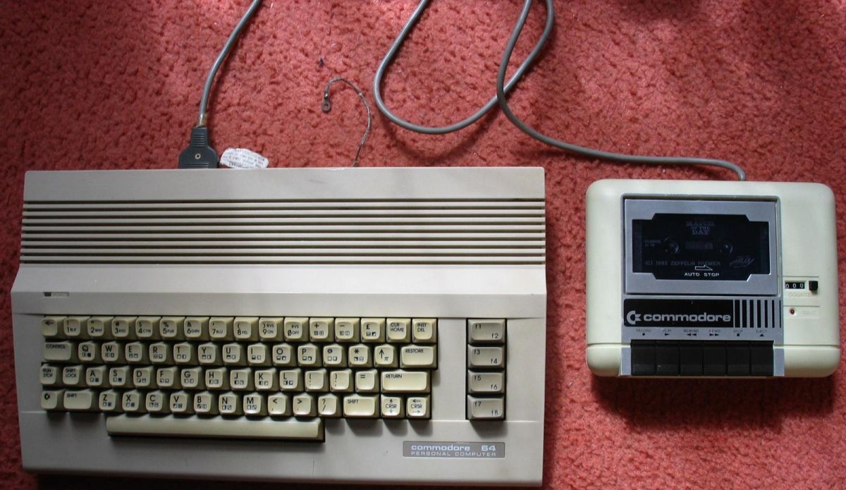 Commodore 64 + Cassette Drive.