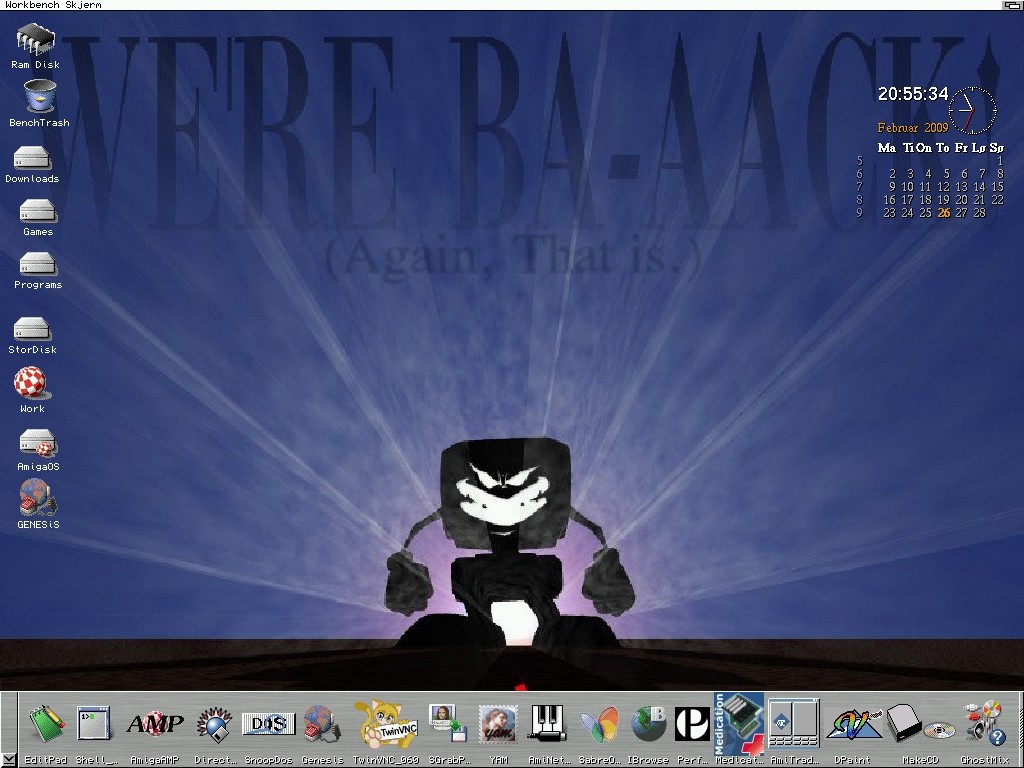My Amiga OS 3,9 desktop w/BB2