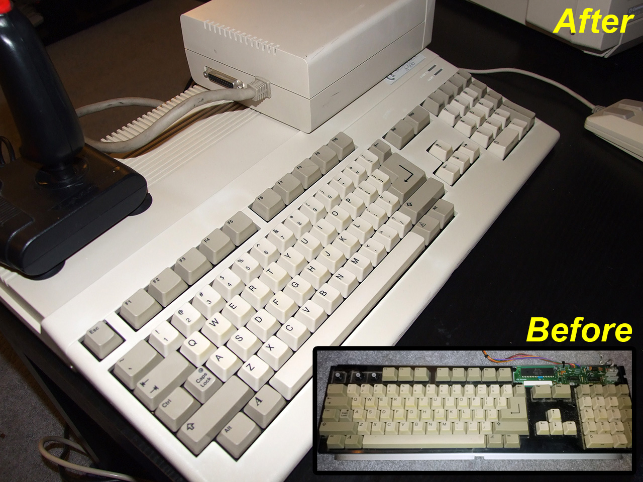 Amiga 500 - before and after Retr0brite