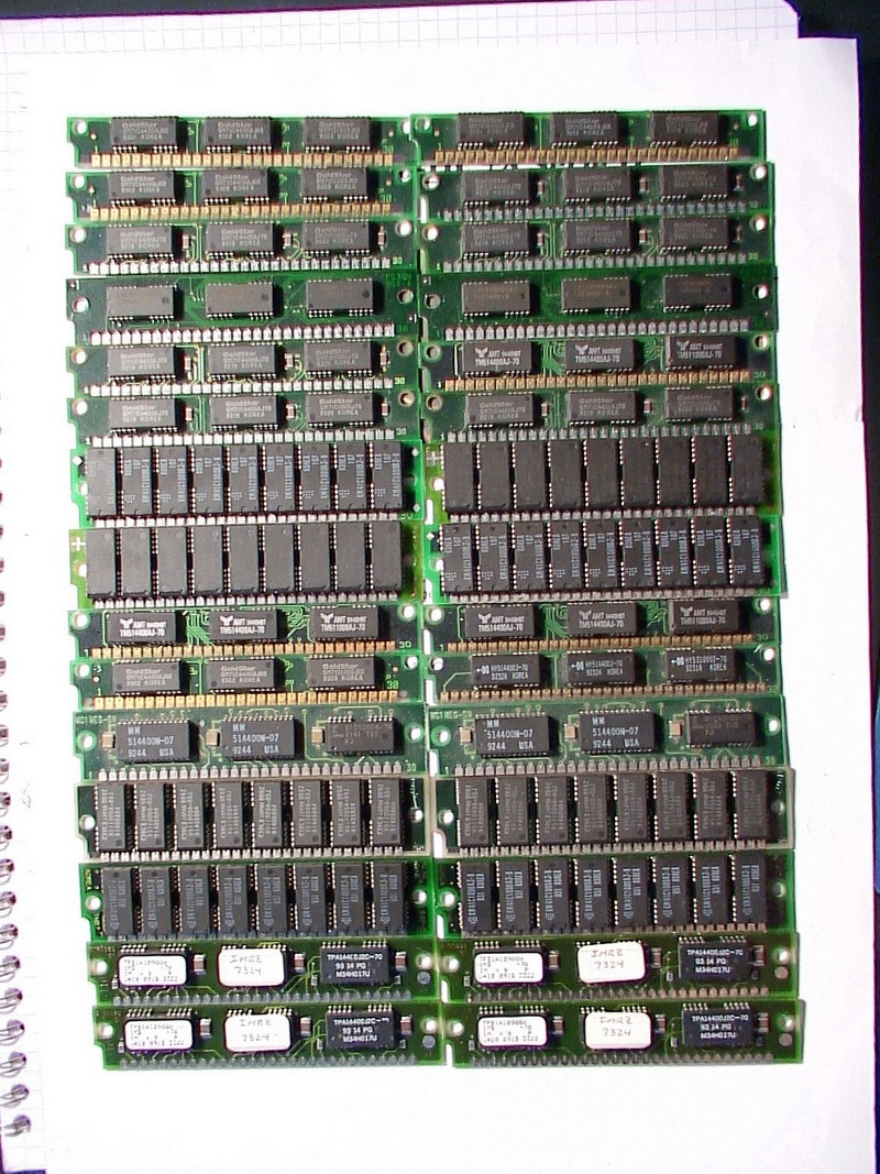 Invasion of 30 pin 1MB SIMM Ram memory !!!