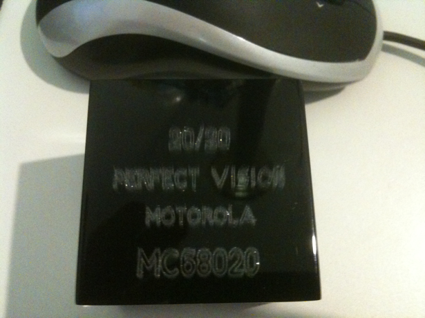 MC68020 paperweight - top view