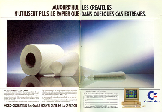 Advert. for the AMIGA A1000 (French)