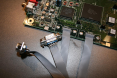 Amiga 4000D motherboard - joystick close up