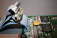 Amiga 4000D motherboard - serial/parallel close up