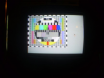 Color test pattern on NTSC tv set, for comparison with scandoubler pic